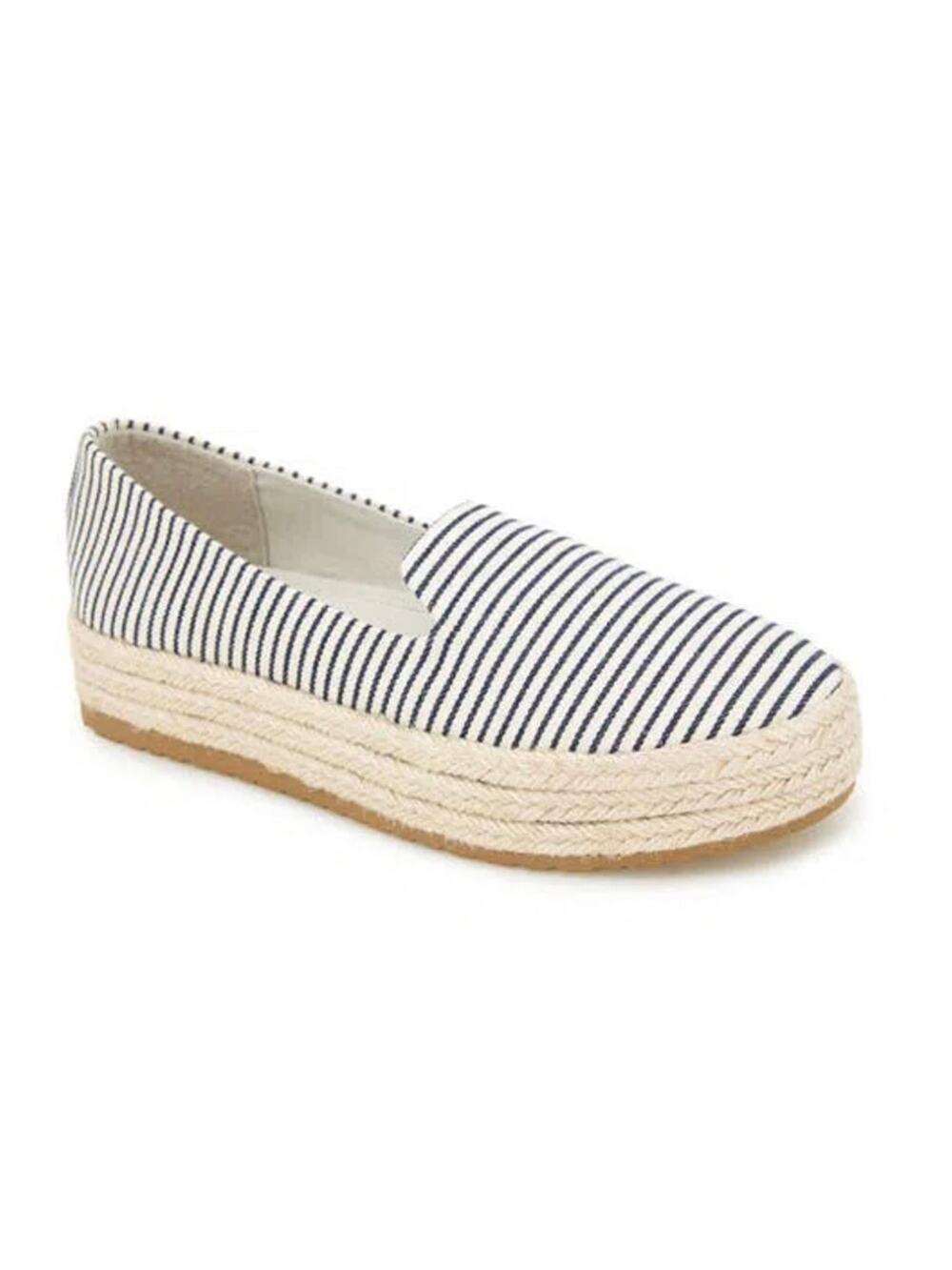 Esprit Carina Platform Espadrille Womens 8.5 Natural Blue Stripe